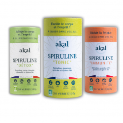 Pack Super Pouvoir spiruline bio Immunité Tonic Detox Akal